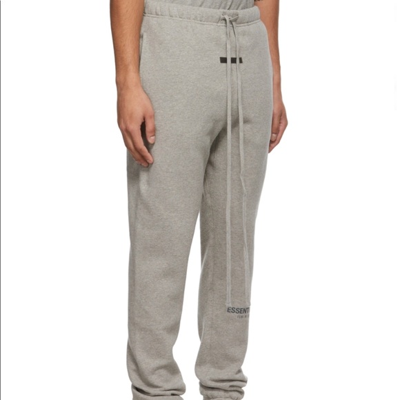 SOLD L2 NWT UNISEX Fear of God Essentials joggers pants Dark Heather Oatmeal - Picture 5 of 5